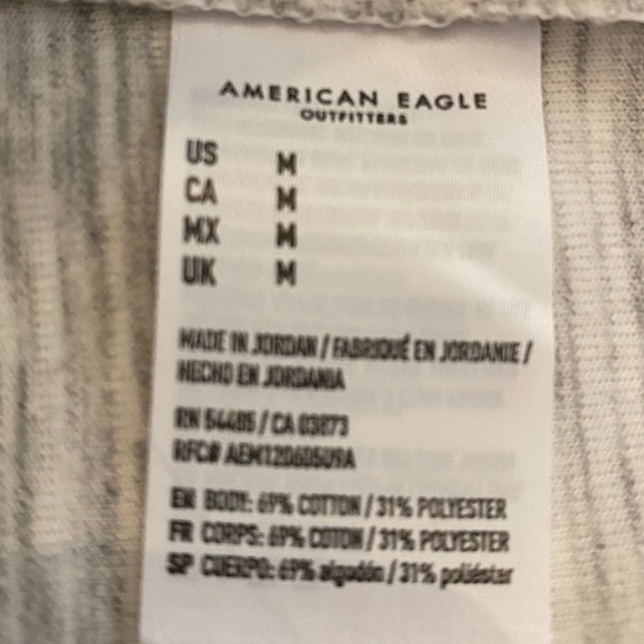 American Eagle, white hooded sweatshirt, men’s size medium - Picture 5 of 7